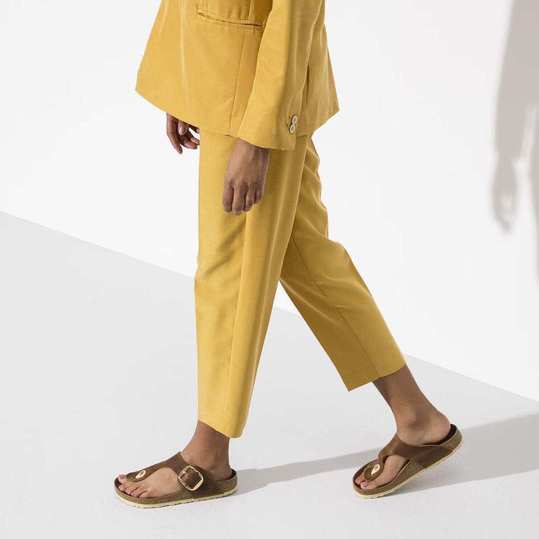 Gizeh Big Buckle - Cuir huilé - Cognac